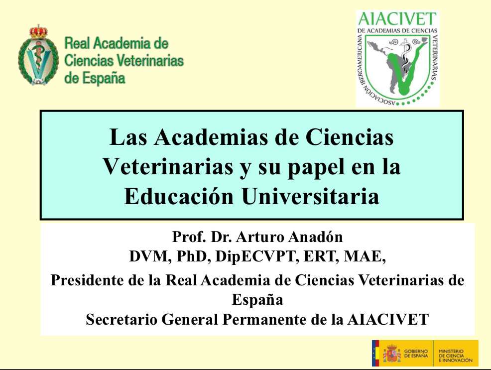 D. Arturo Anadón hace un recorrido por el papel de las Academias Veterinarias en la Educación Universitaria
